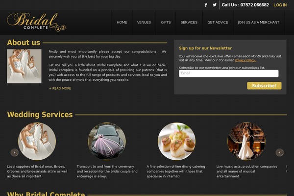 Bridal theme site design template sample