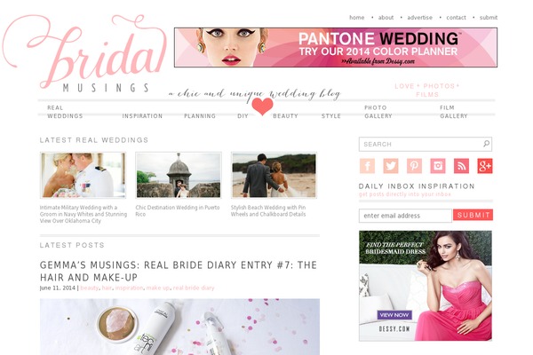 bridalmusings.com site used Bridal2016