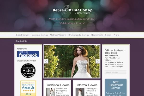 bridalshopavenues.com site used Debras-bridal-shop