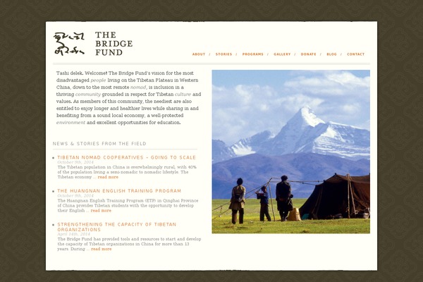 bridgefund.org site used Tbf