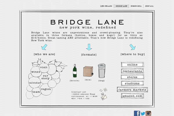 bridgelanewine.com site used Bridge-lane