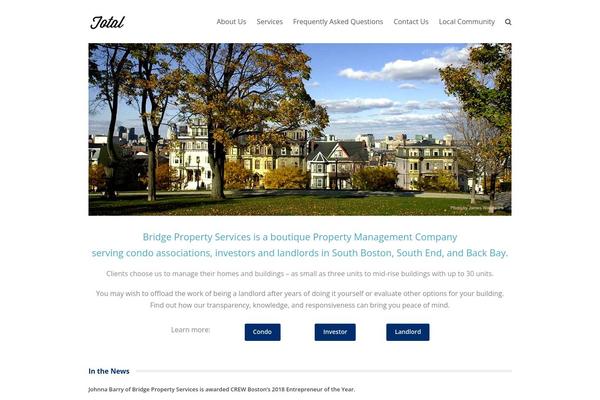 Total theme site design template sample