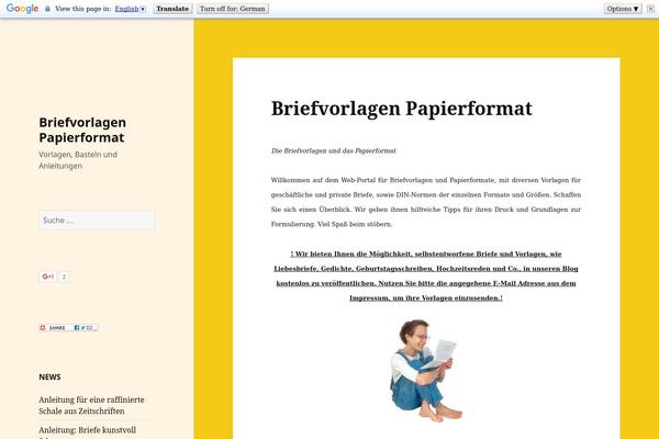 Twenty Fifteen theme site design template sample