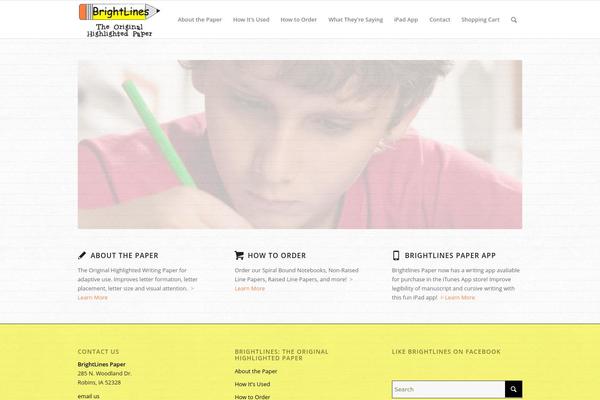 Enfold theme site design template sample