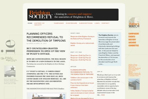 brighton-society.org.uk site used Thesis_16b