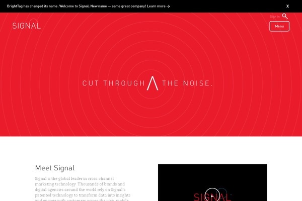 Signal theme websites examples