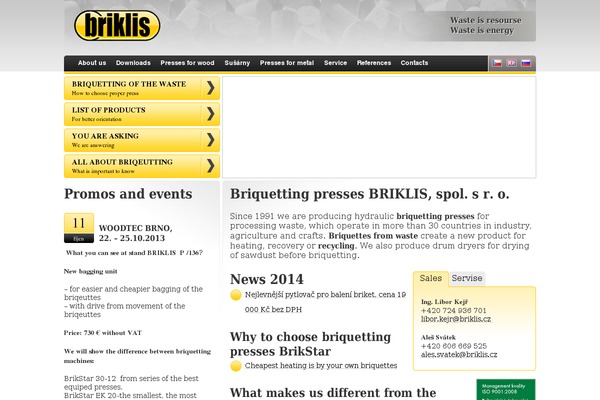 briklis.cz site used Briklis