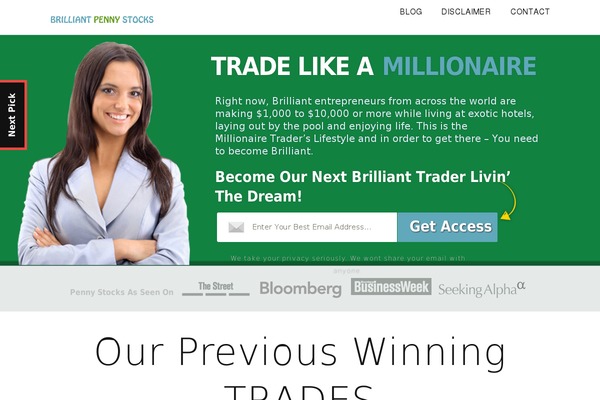 brilliantpennystocks.com site used Brilliantpenny