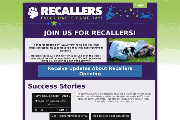 brilliantrecalls.com site used Recallers