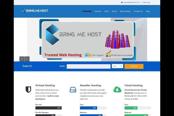 Hostme v2 theme site design template sample