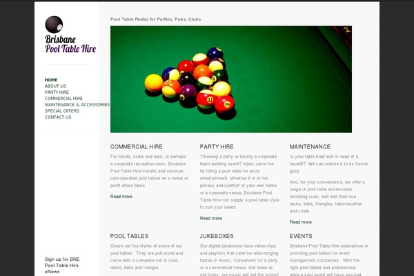 brisbanepooltablehire.com.au site used Mimino1.2