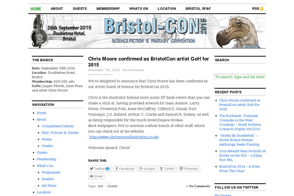bristolcon.org site used Cutline