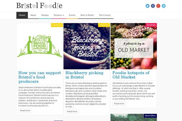 bristolfoodie.co.uk site used Bootstrap-foodie