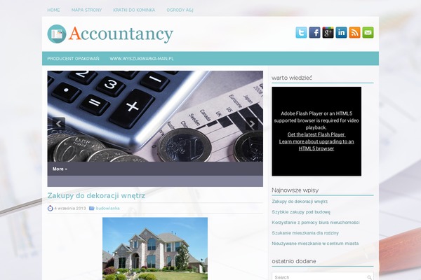Accountancy theme site design template sample