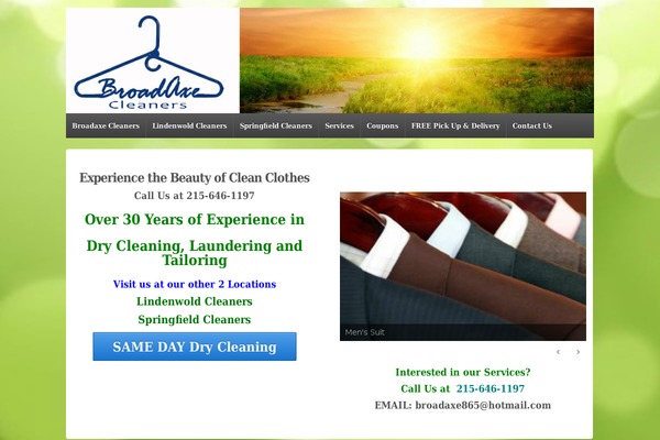 broadaxecleaners.com site used Responsive