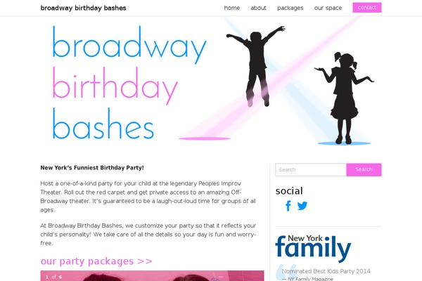 broadwaybirthdaybashes.com site used Bbb-theme