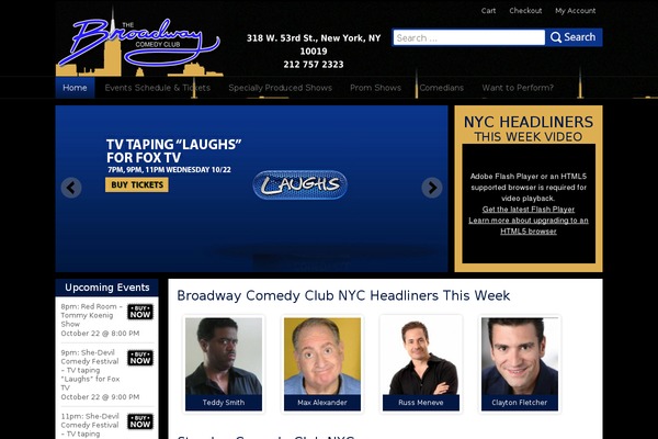 broadwaycomedyclub.com site used Tessera