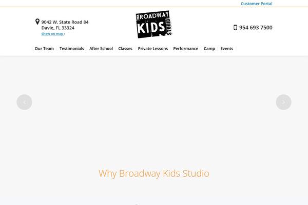 broadwaykidsstudio.com site used Dt-the7-child-bks