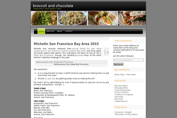 broccoliandchocolate.com site used Foodie