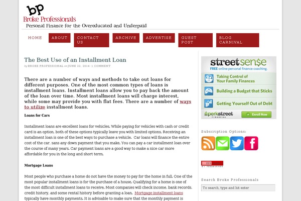 WordPress website example screenshot