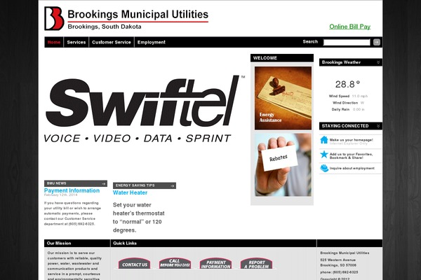 brookingsutilities.com site used Swiftel