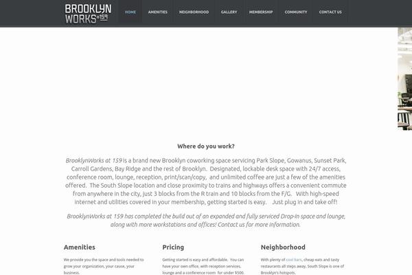 Brooklyn theme site design template sample