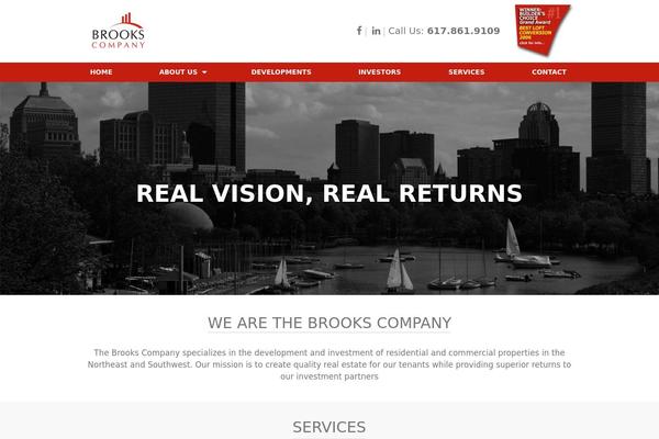 Brooks theme site design template sample