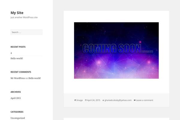 Twenty Fifteen theme site design template sample