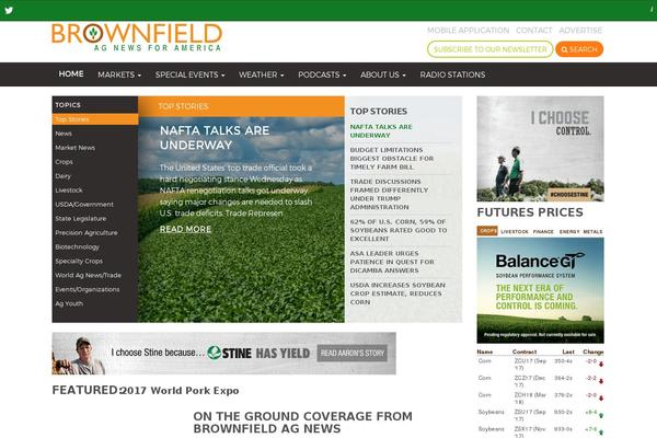 brownfield WordPress theme, websites list used brownfield theme brownfield theme websites examples