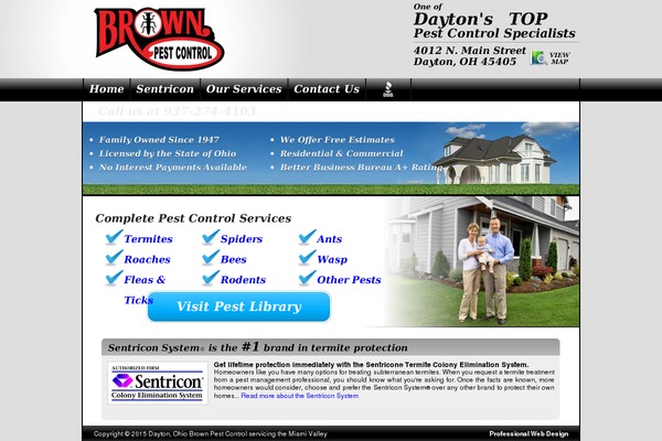 brownpestcontrol.com site used Browncustom
