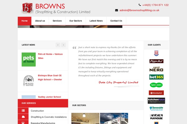 brownsshopfitting.co.uk site used Nyirok-woo