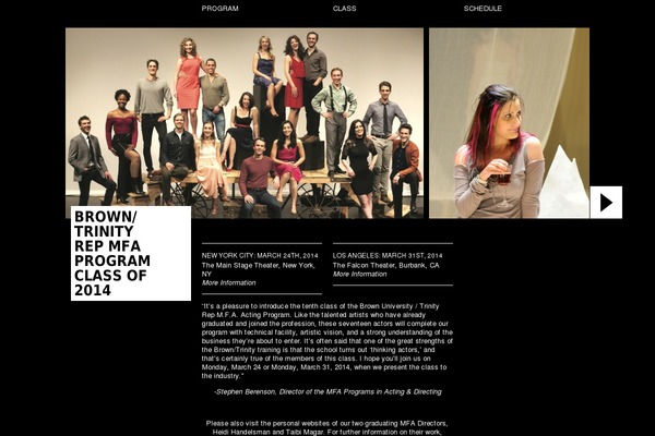 browntrinityshowcase.com site used Brown-trinity