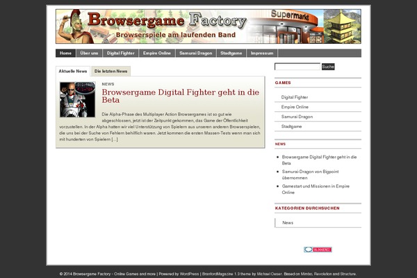 browsergame-factory.de site used BranfordMagazine