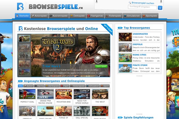 browserspiele.fm site used Browserspiele