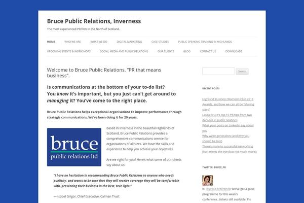 brucepr.com site used Twenty Twelve