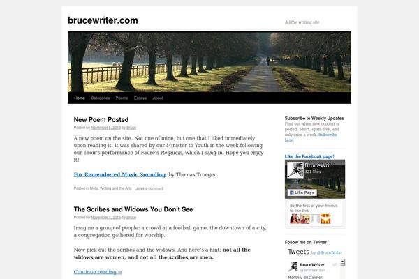 Twenty Ten theme site design template sample