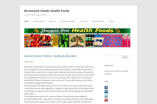 brunswickheadshealthfoods.com site used Twenty Twelve