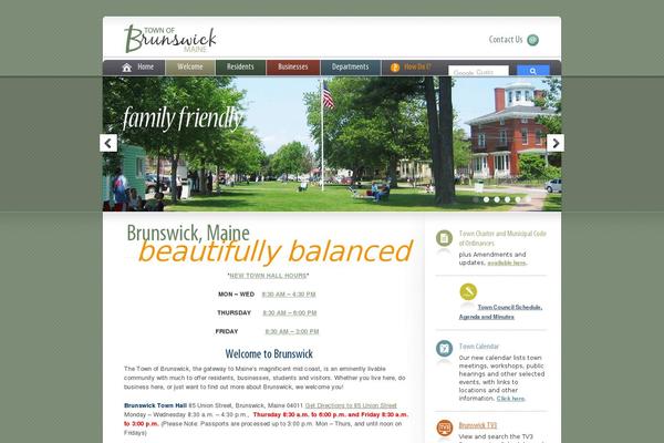 Brunswick theme site design template sample