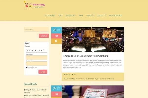 Kids-zone theme site design template sample