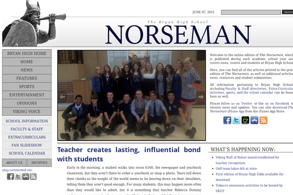 bryanhighnorseman.com site used The Content Blue