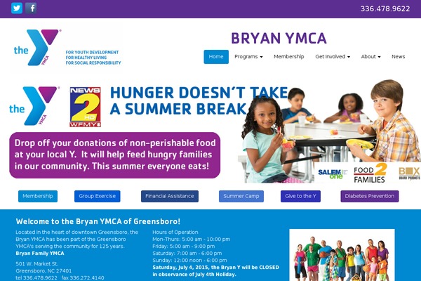 bryanymca.org site used Bryan