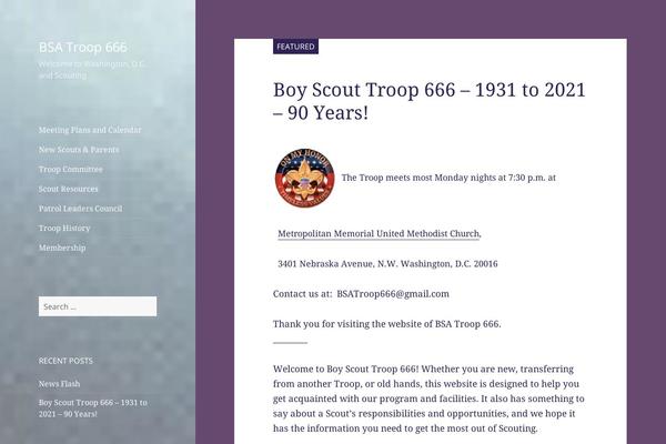 Twenty Fifteen theme site design template sample