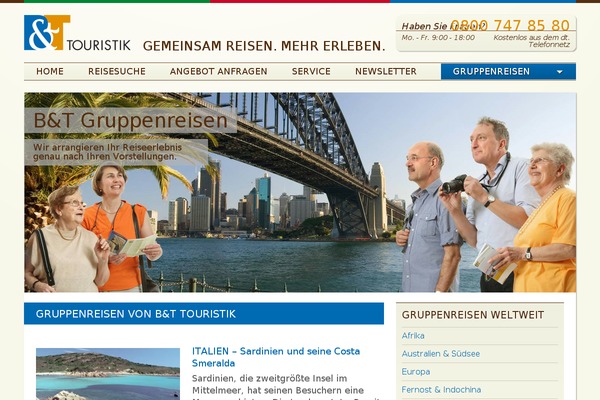 bt-gruppenreisen.de site used Bt-touristik