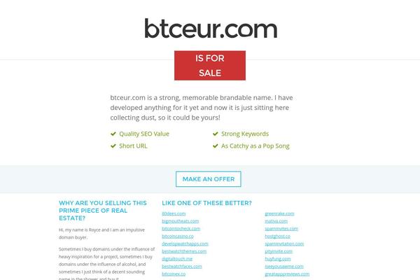 btceur.com site used Domena2