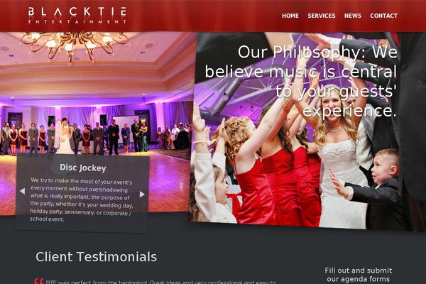 Blacktie theme site design template sample