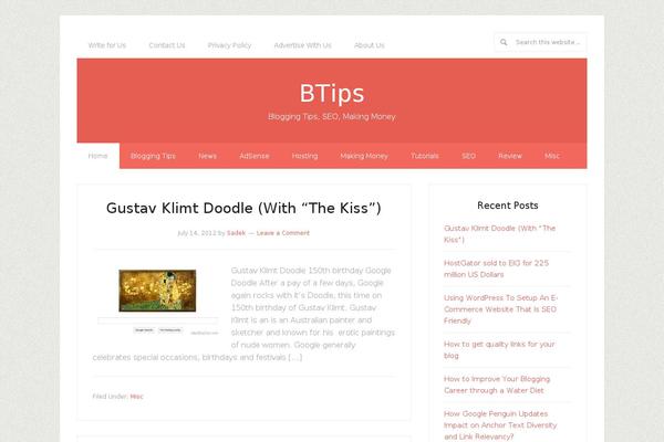 Genesis theme site design template sample