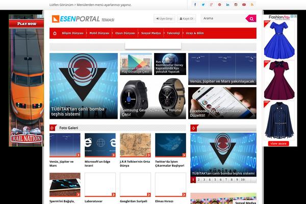 EsenPortal theme site design template sample
