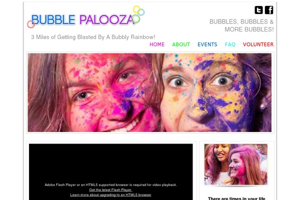 bubblepalooza.com site used Color