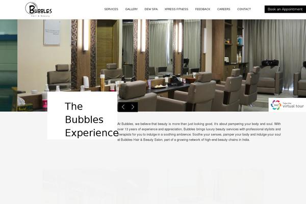 Bubbles theme site design template sample