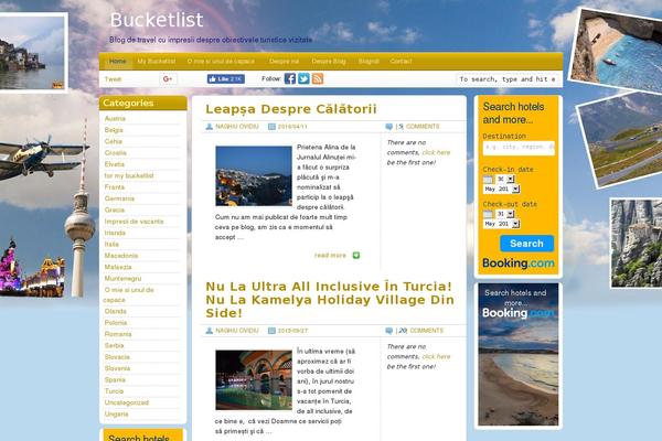 Travel Blogger theme site design template sample